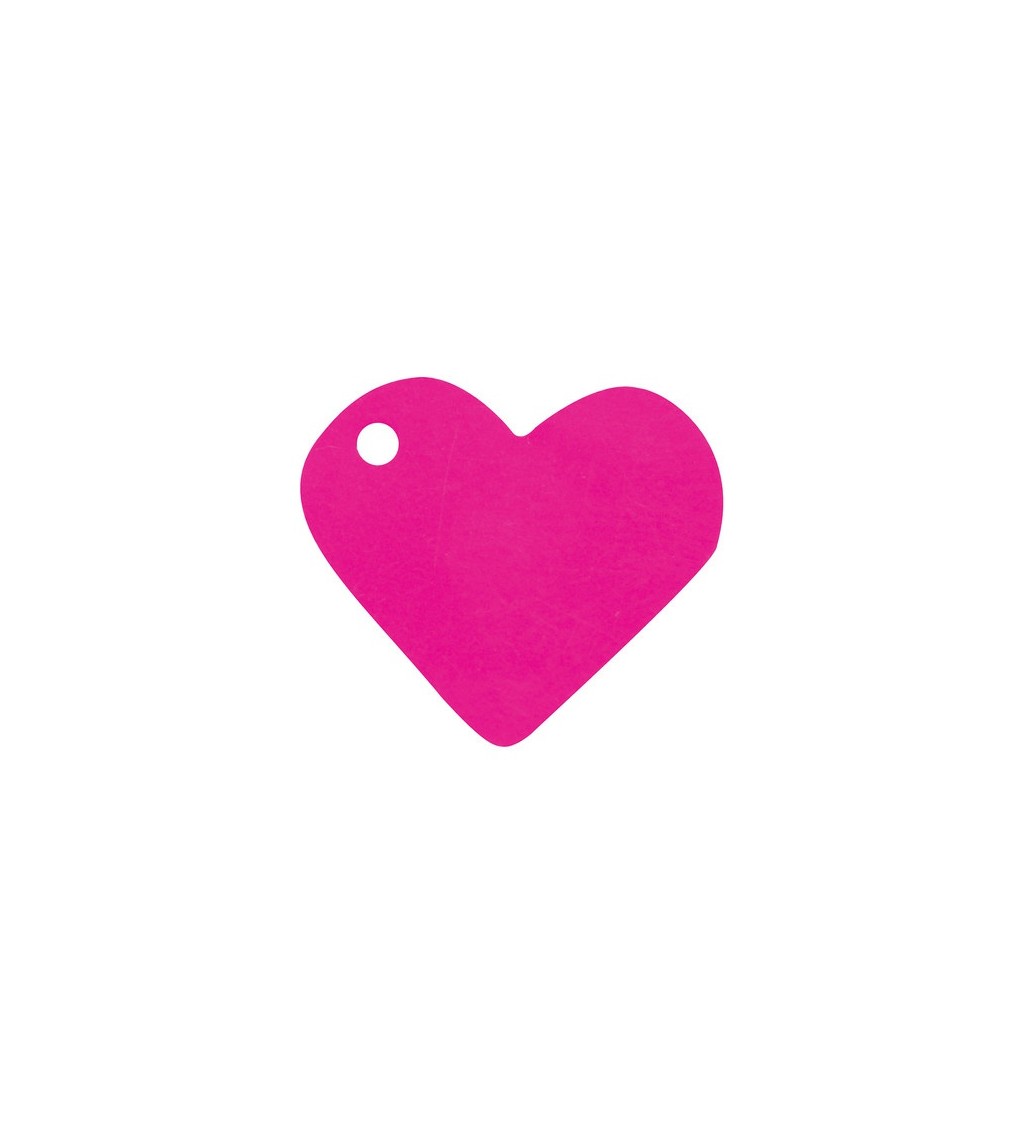 Jmenovka Srdce - růžové