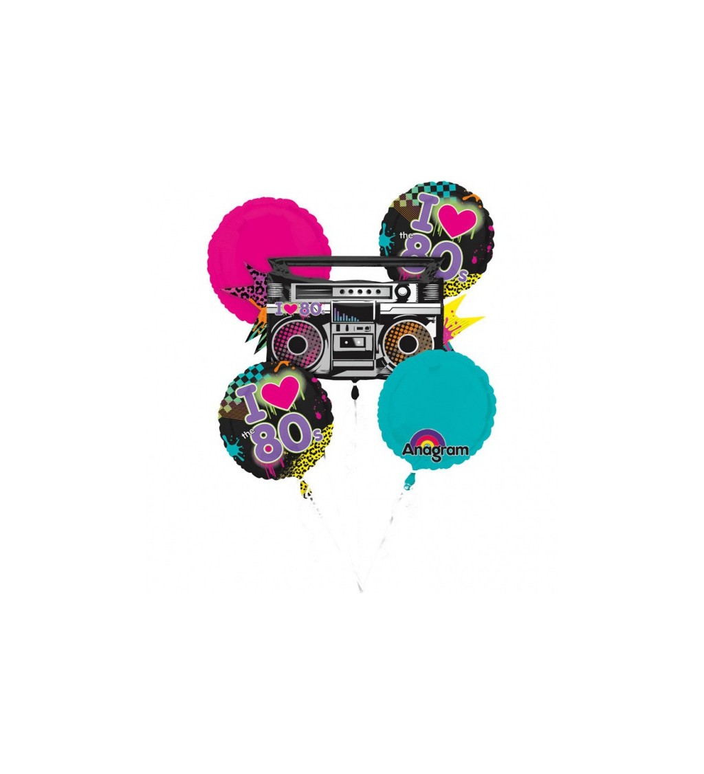 Sada 80. léta - fóliové balónky