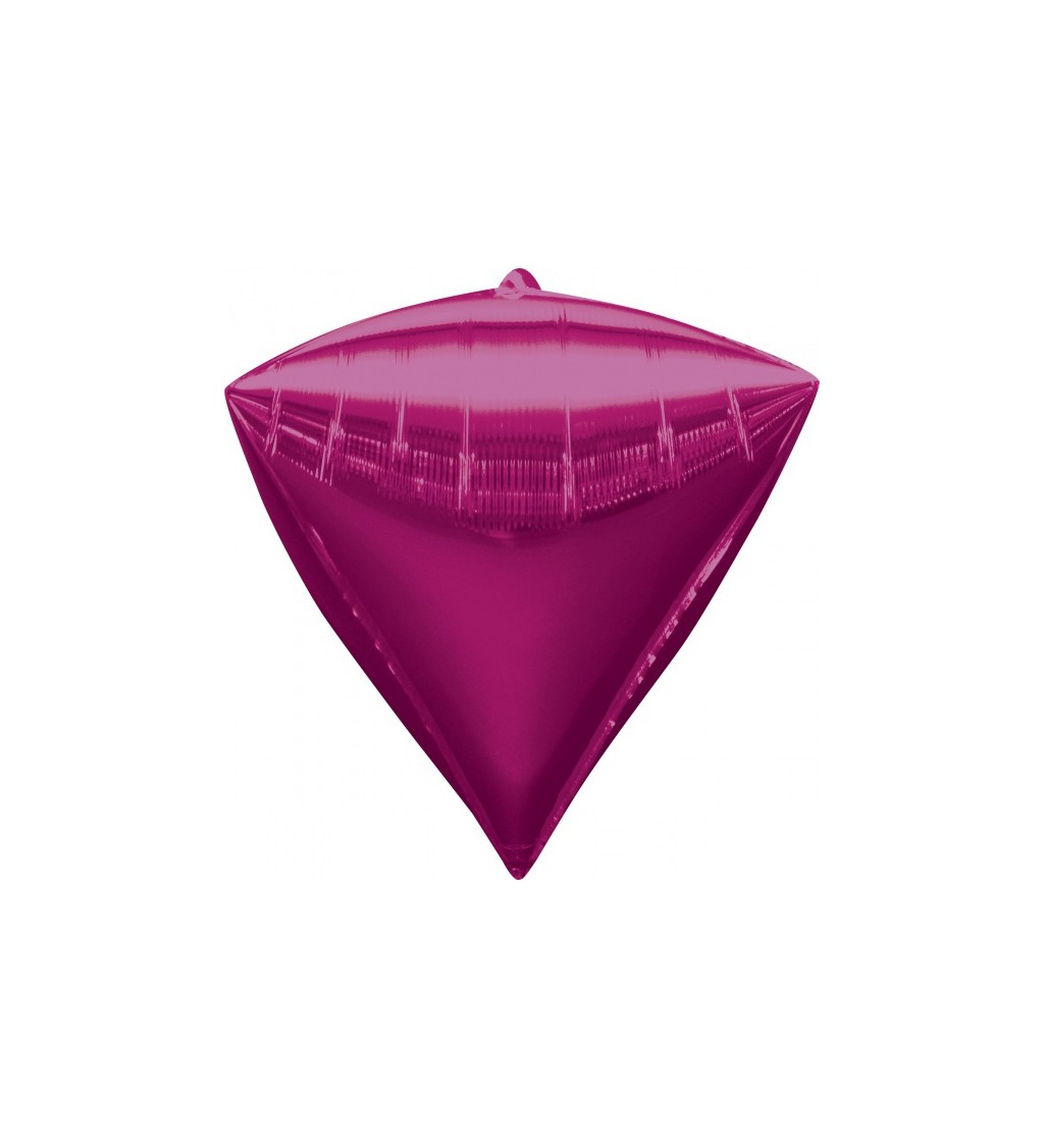 Fóliový balónek Diamant - růžový