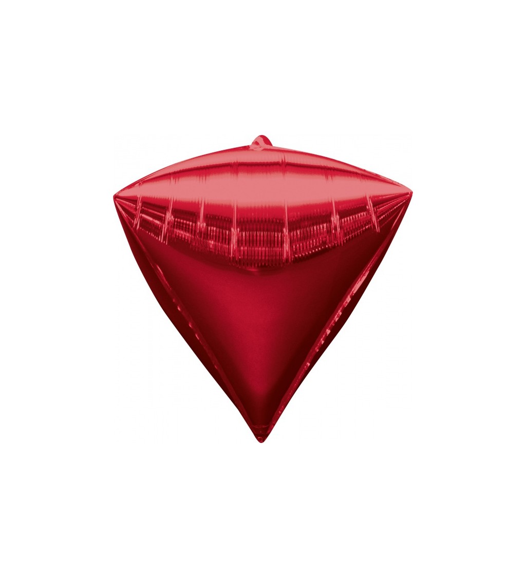 Fóliový balónek Diamant - červený