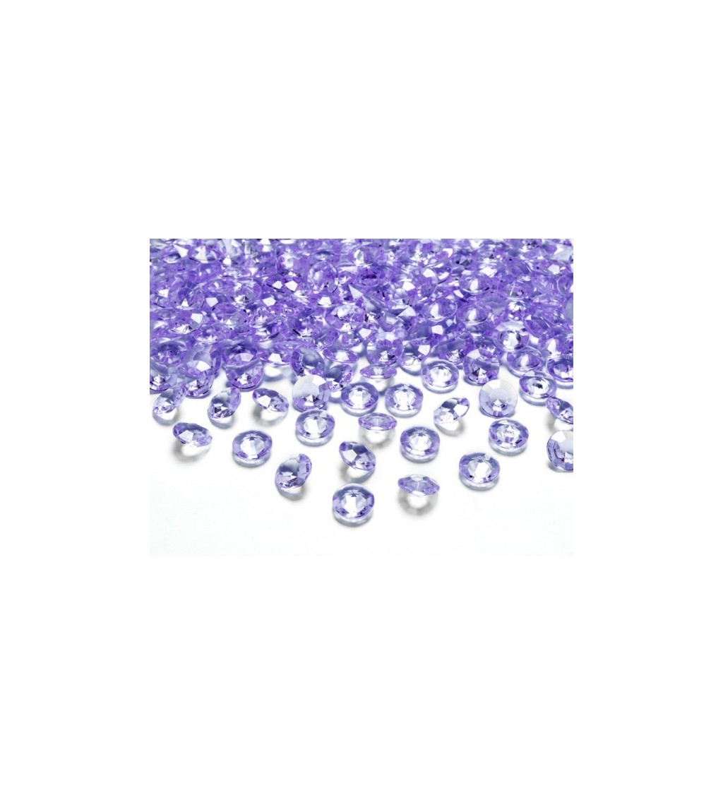 Lila konfety - diamanty 