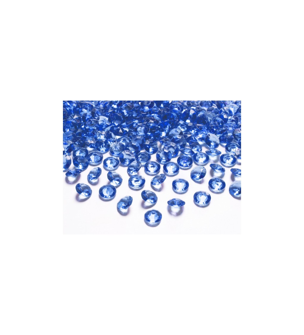 Tmavě modré konfety - diamanty 