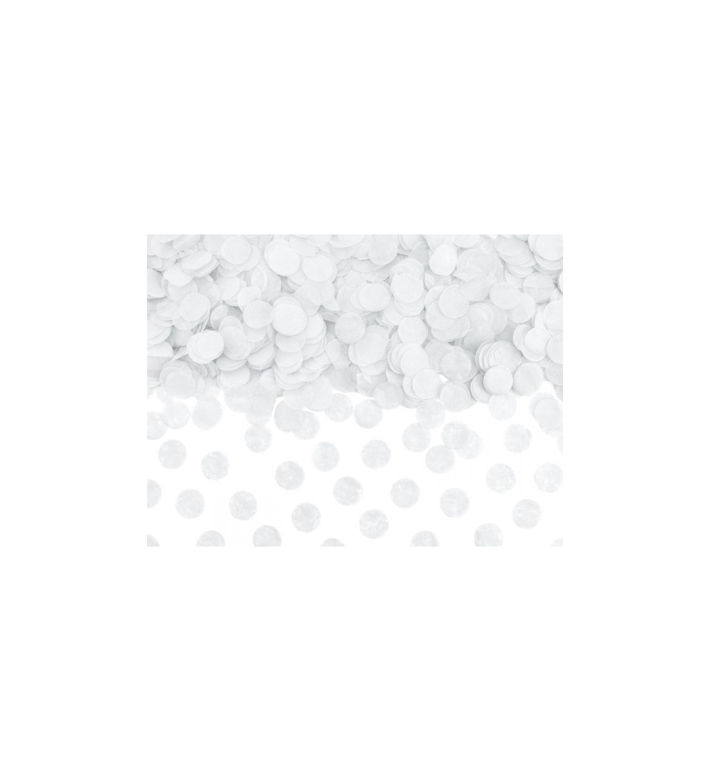 Bílé konfety - kolečka (15 g)