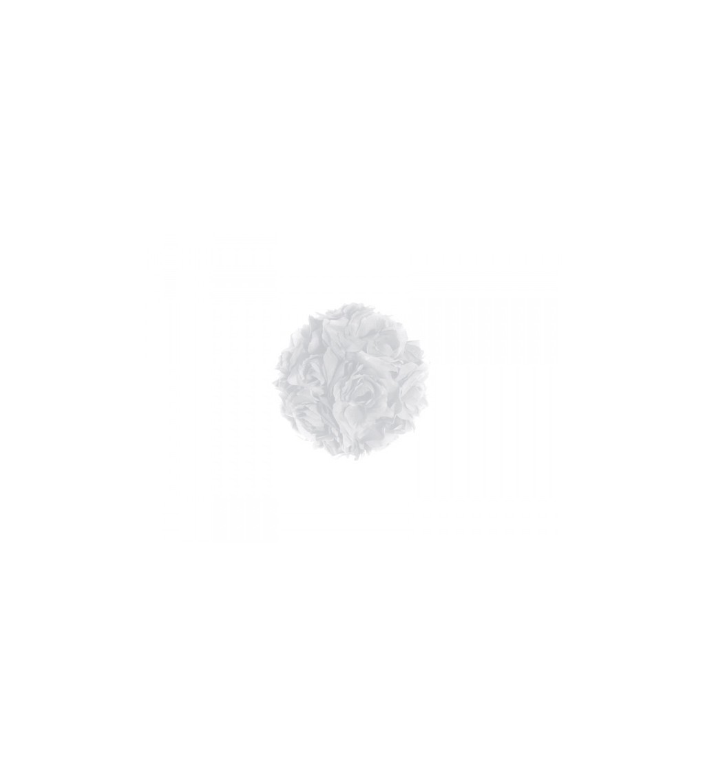 Bílé závěsné koule - květiny