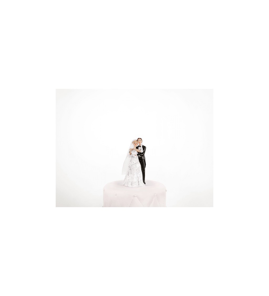 Svatební figurky na dort - Objetí