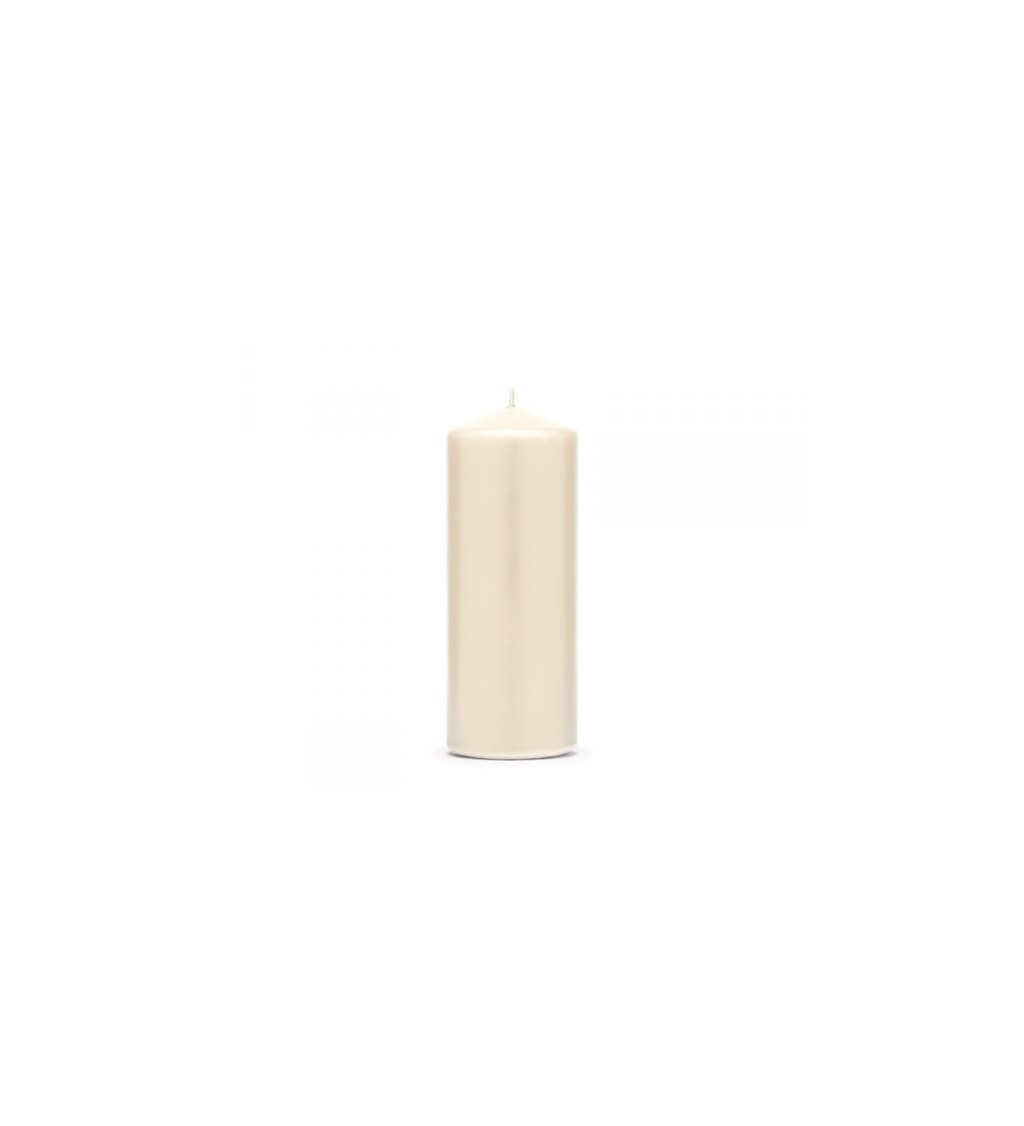 Krémová válcovitá svíčka - mat II