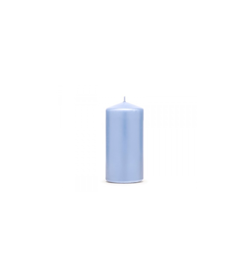 Cínově modrá válcovitá svíčka - mat II