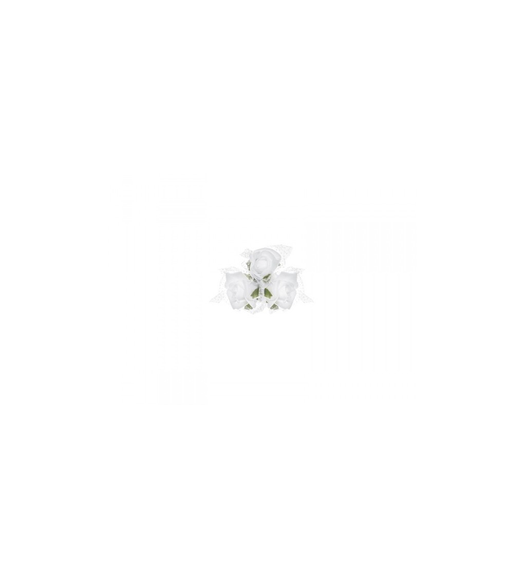 Bílé květinky - přísavka