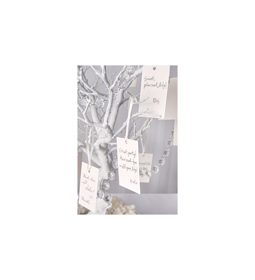 Bílé kartičky - strom přání