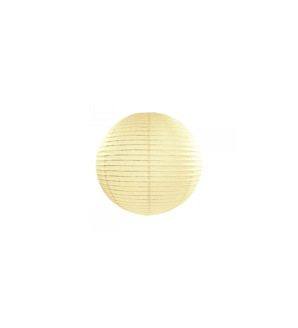 Krémový lampión - koule 55 cm