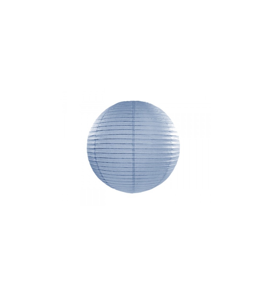 Světle modrý lampión - koule 65 cm