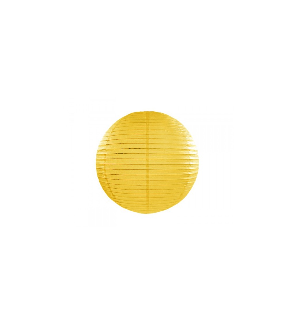 Žlutý lampión - koule 20 cm