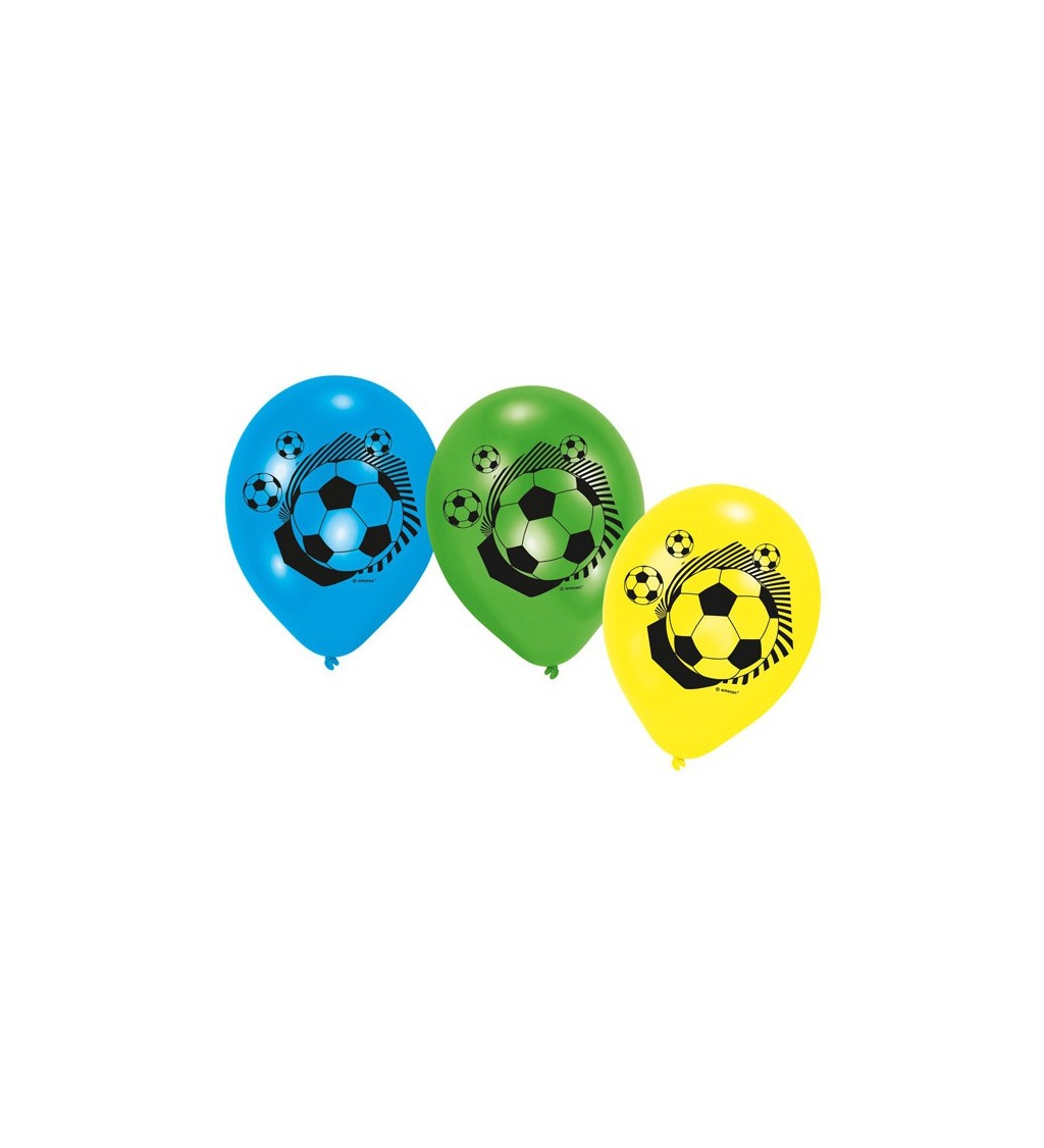 Balónky s motivem fotbalových míčů
