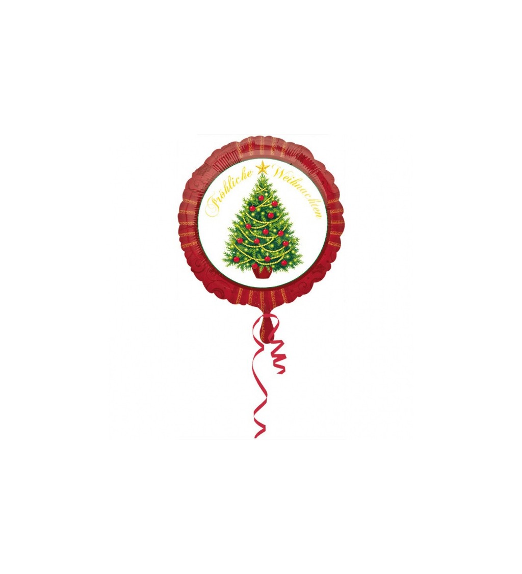 Fóliový balónek - vánoční stromek