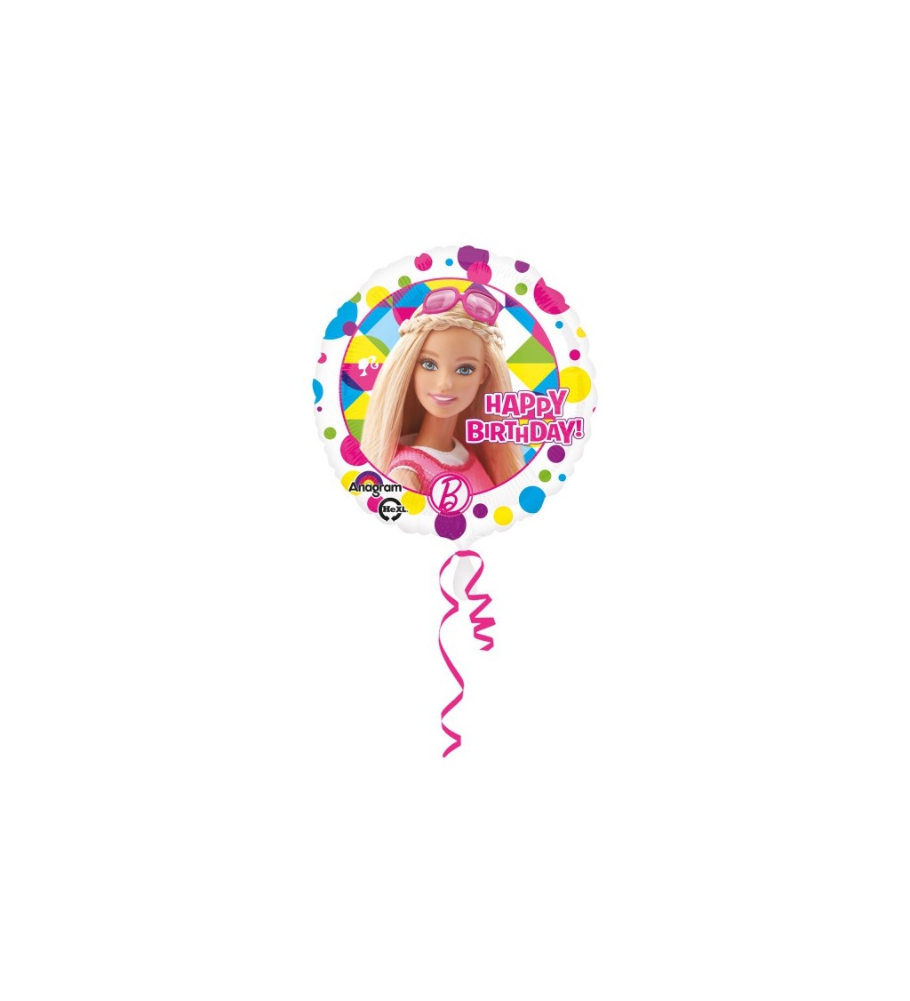 Narozeninový fóliový balónek - Barbie