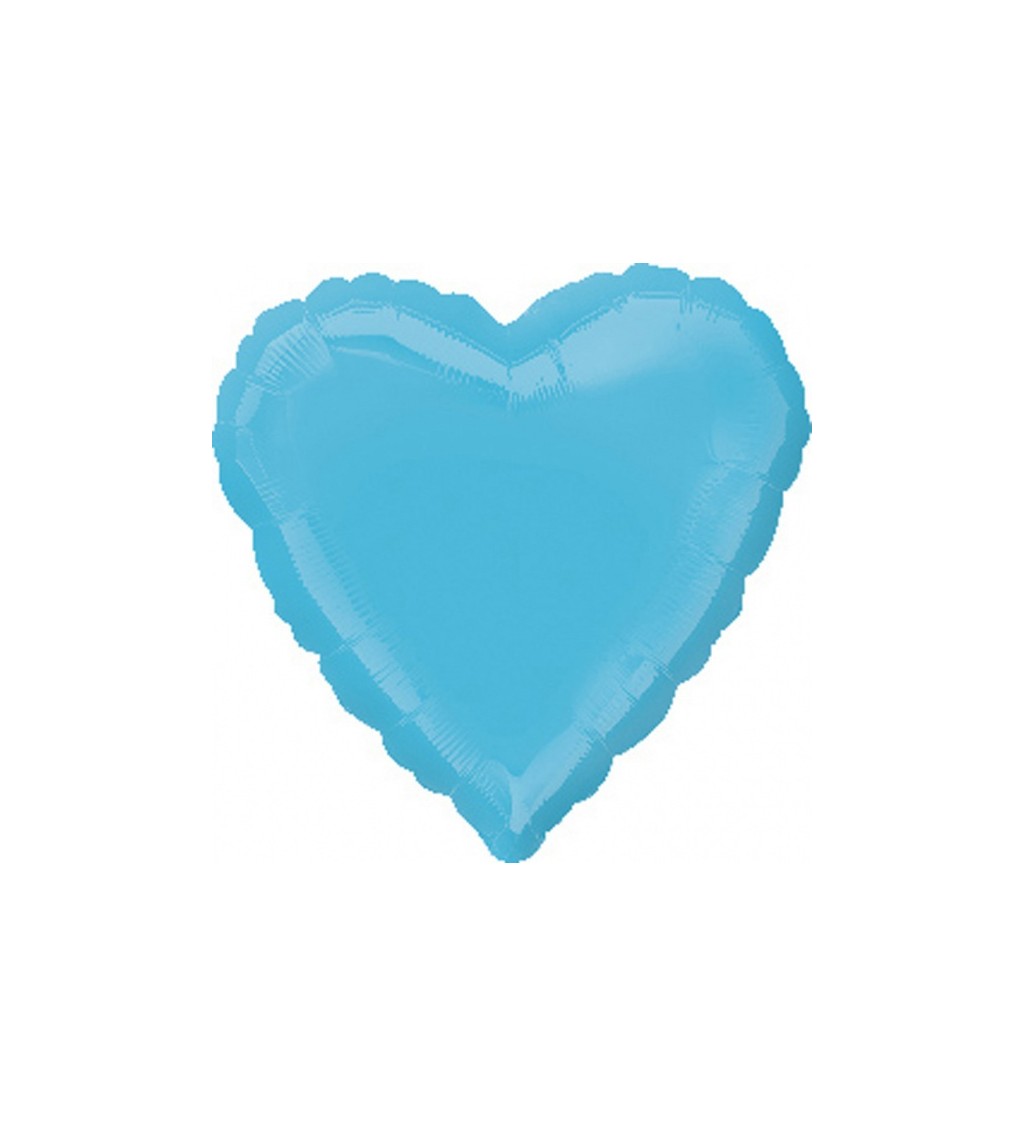 Fóliový balónek - azurové srdce