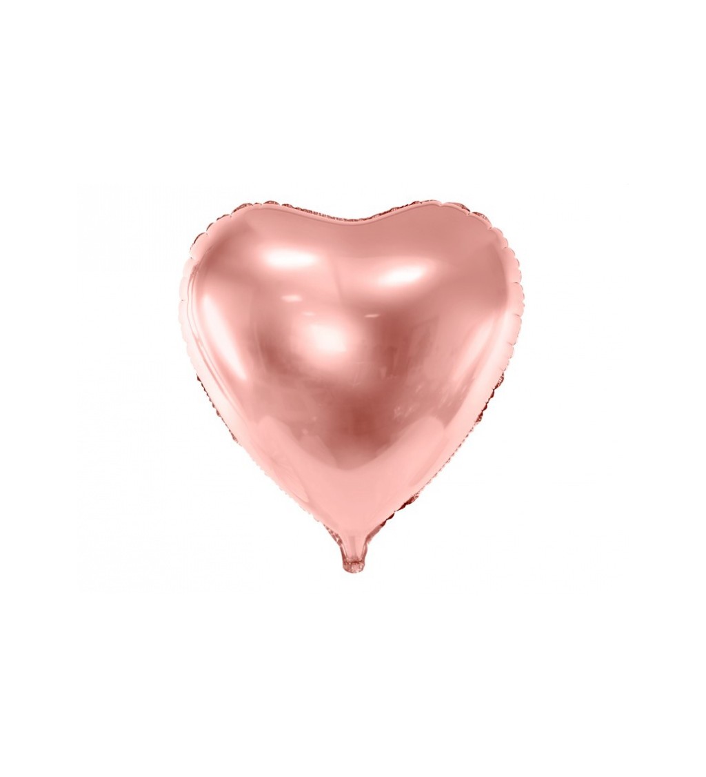 Balónek srdce - rosegold