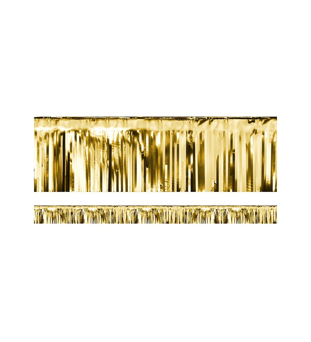 Zlatý závěs - alu střapce