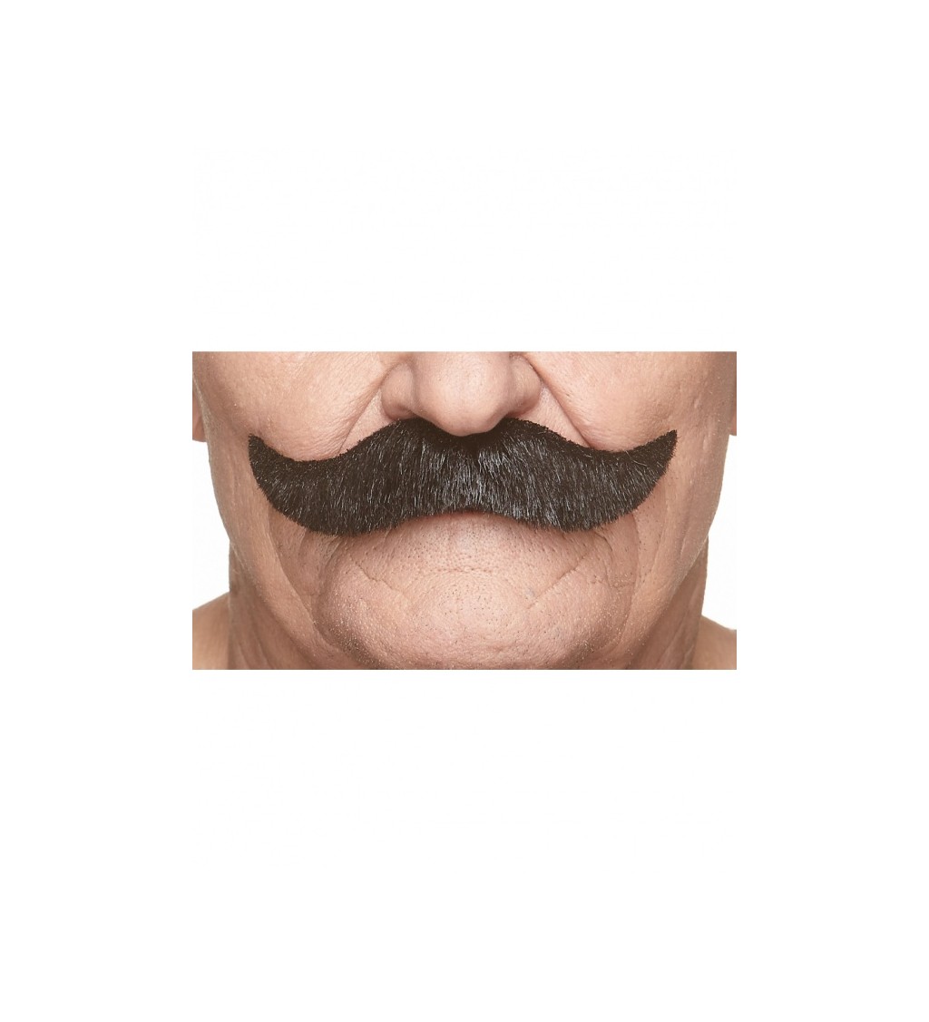 Nalepovací knír - šedo-černý