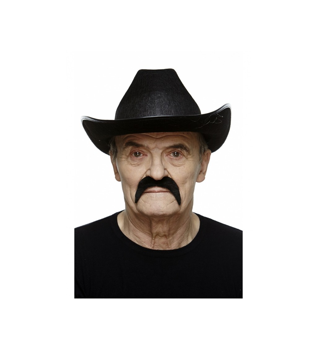 Knírek ve tvaru podkovy - černý