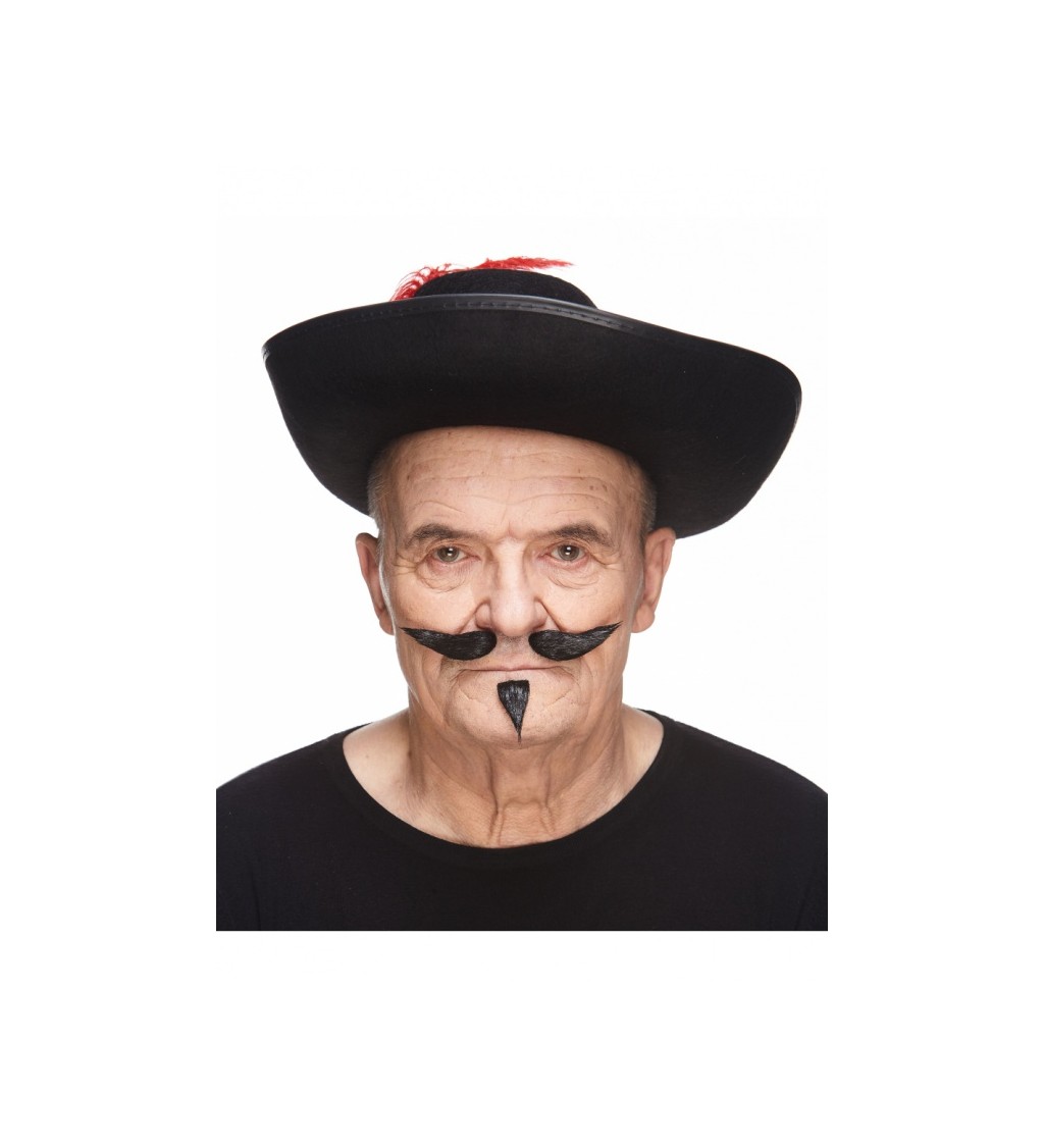 Nalepovací knírek s bradkou - Mexičan