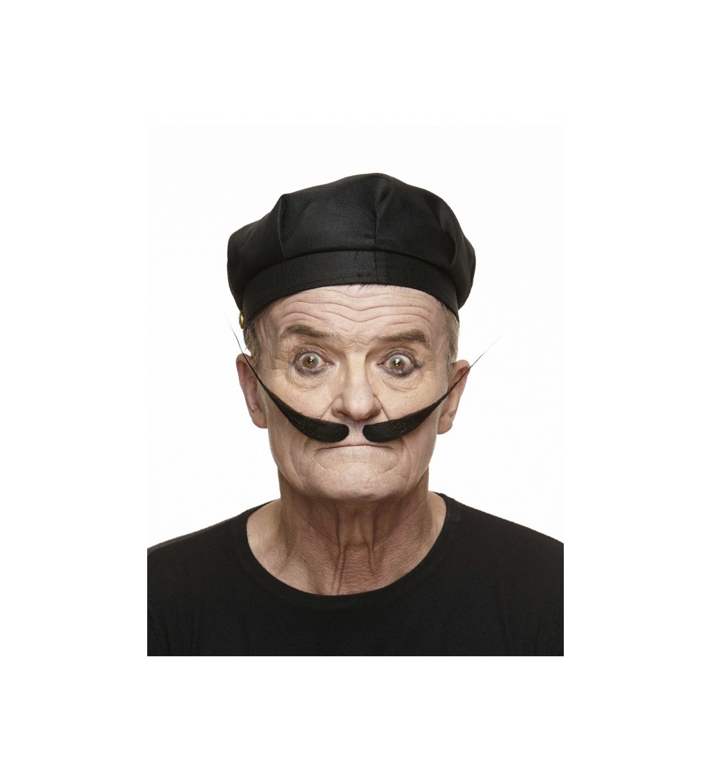 Nalepovací černý knír - Malíř