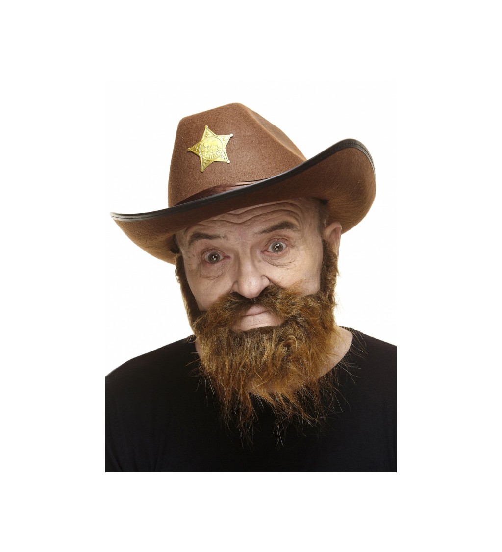 Nalepovací vousy zálesáka - světle hnědé