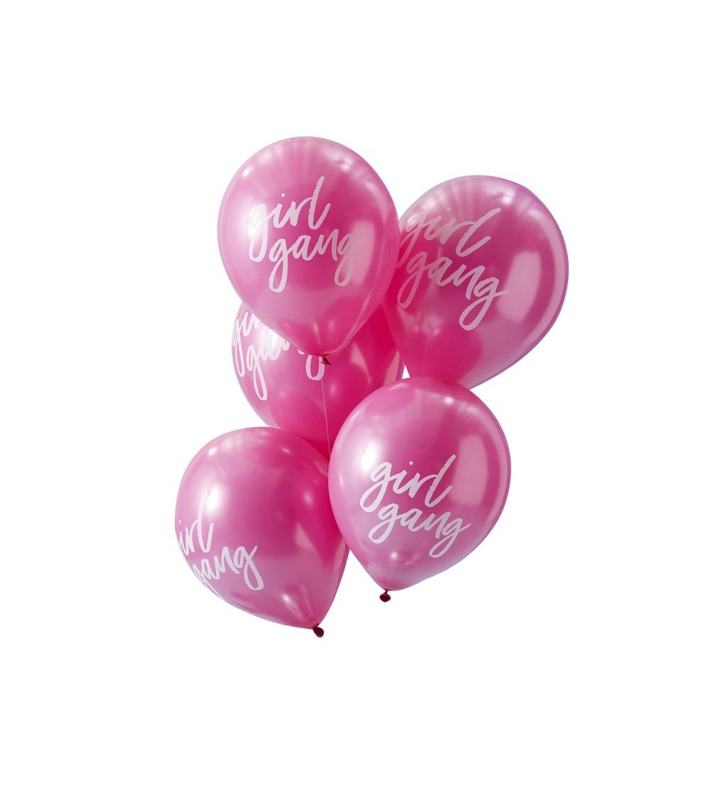 Latexový balónek Girl gang - růžový