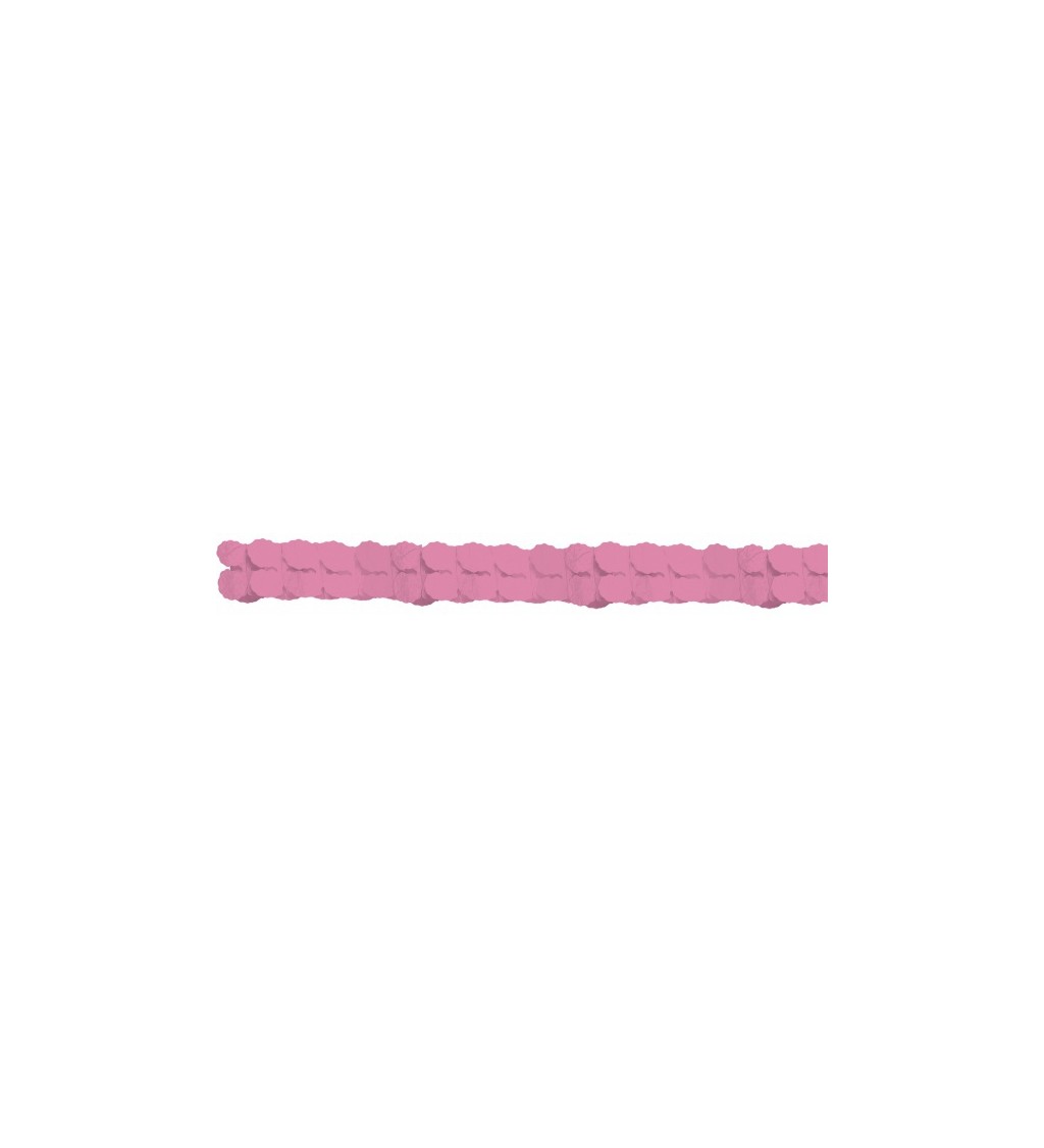 Papírová girlanda - světle růžová 