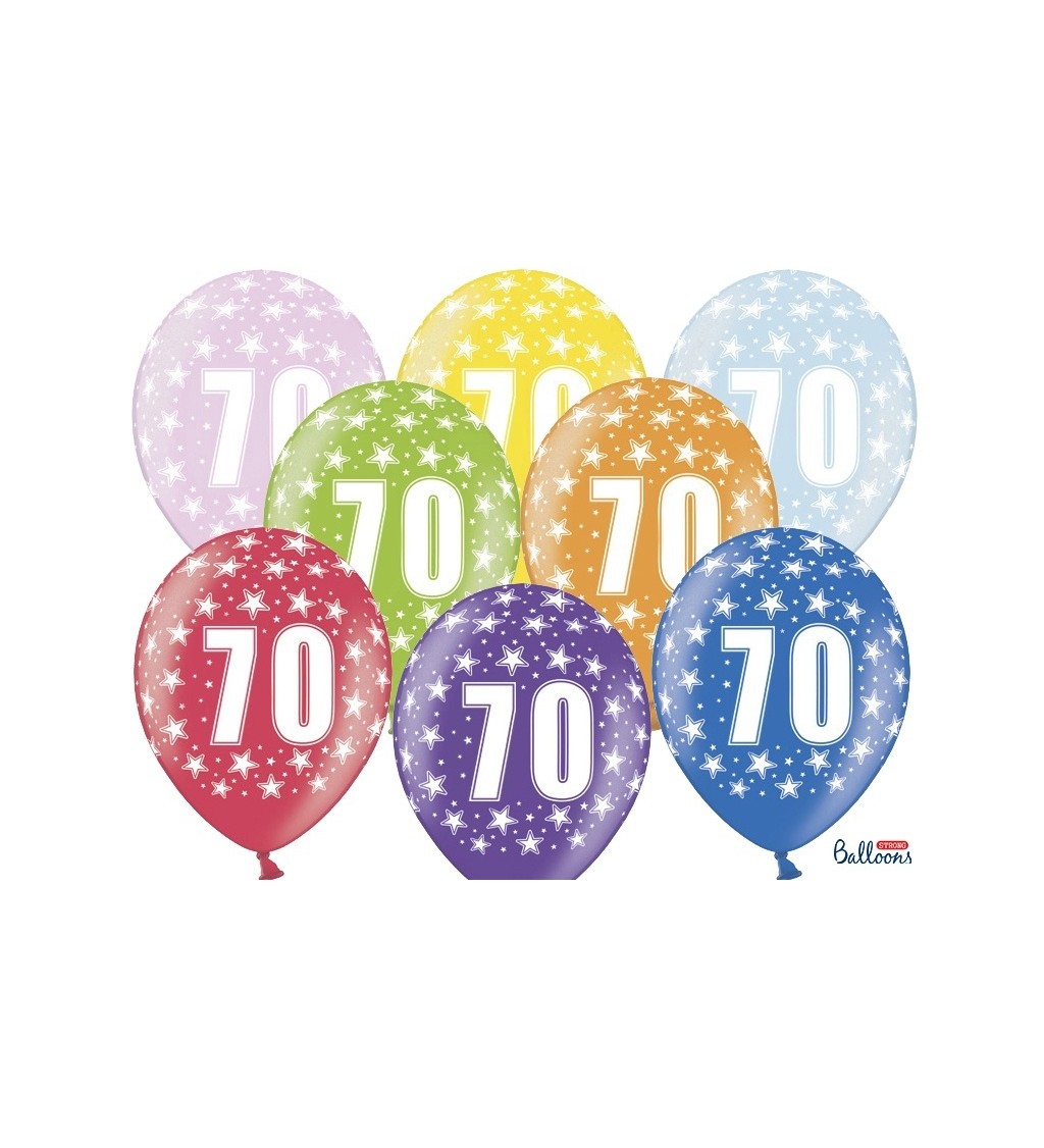 Barevný balónek 70 - 6 ks