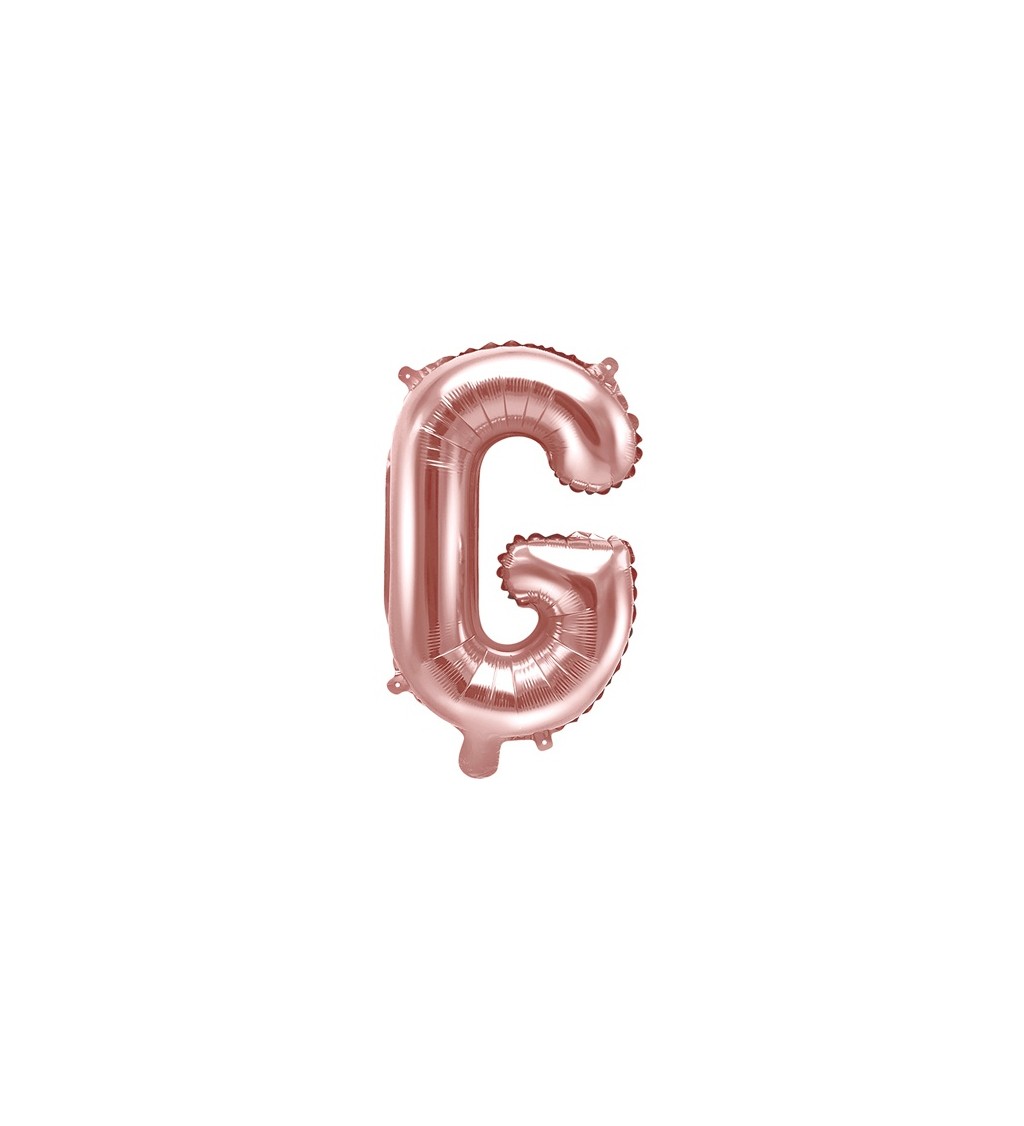 Růžovo-zlatý mini balónek G