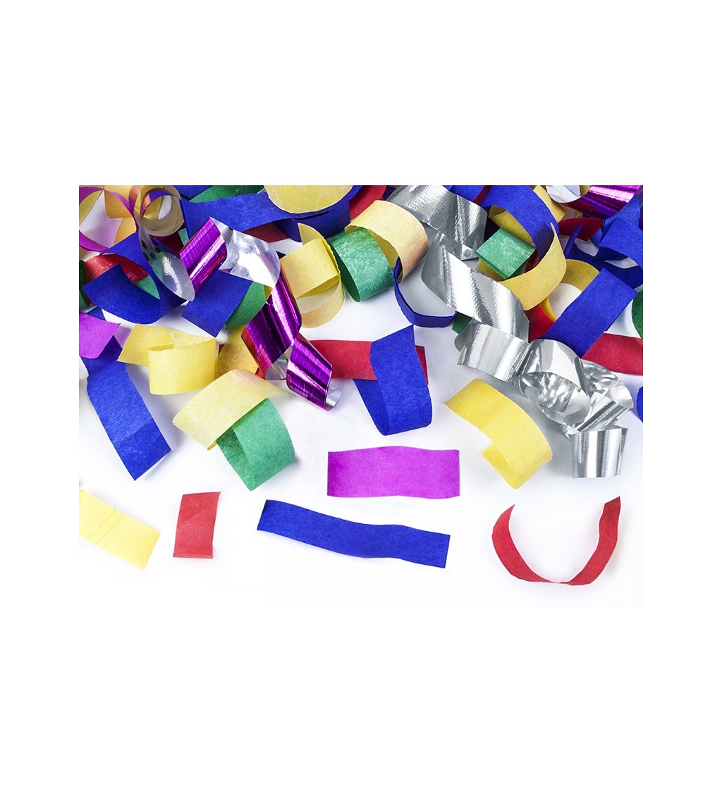 Vystřelovací konfety - mix barev, 40 cm