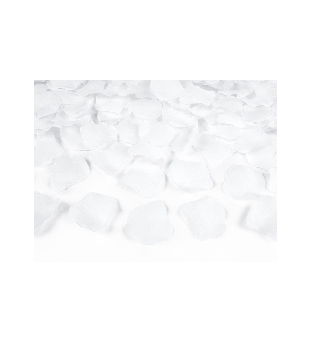 Vystřelovací konfety - bílé lístky, 60 cm