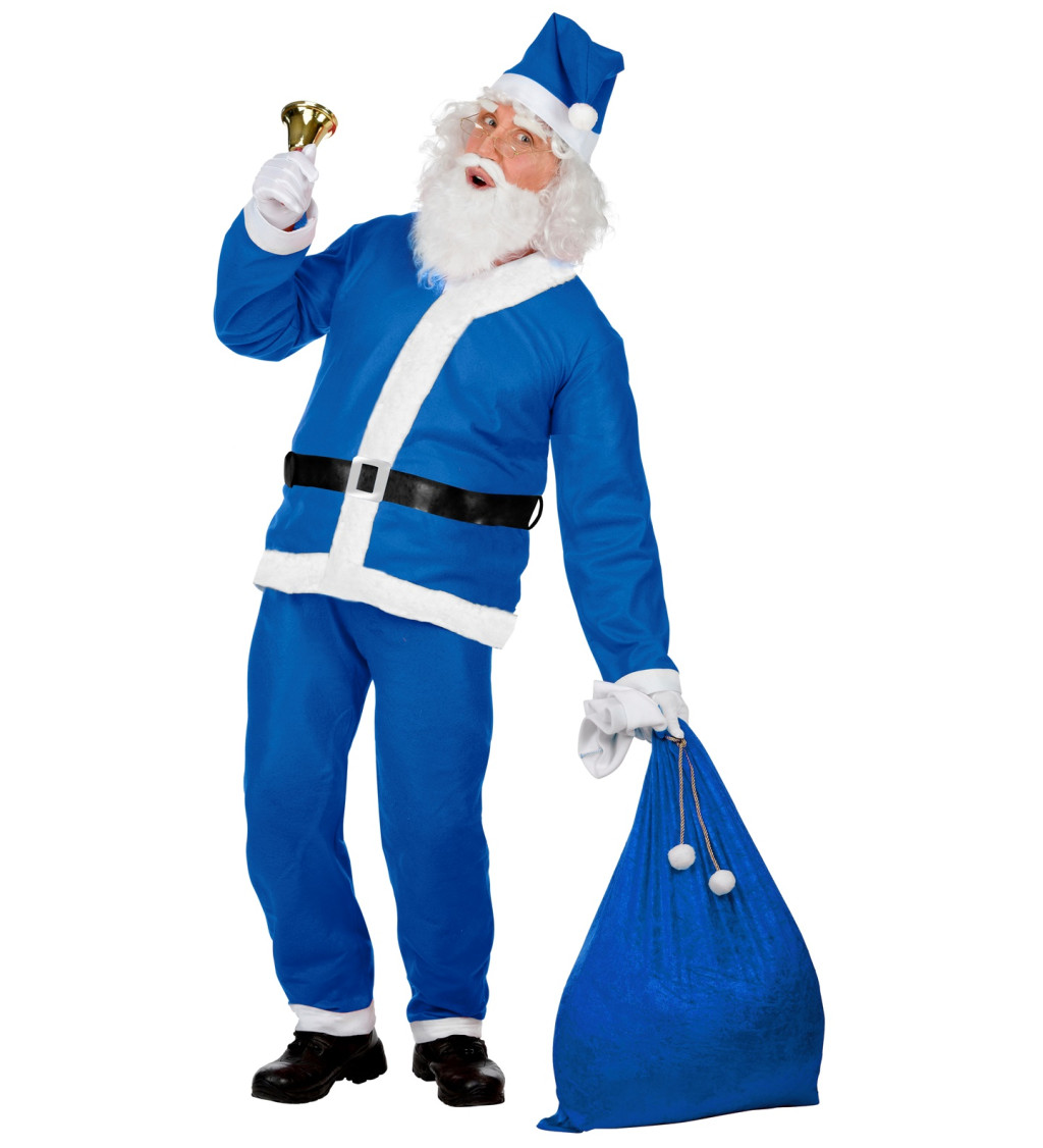 Pánský kostým - Modrý Santa Claus
