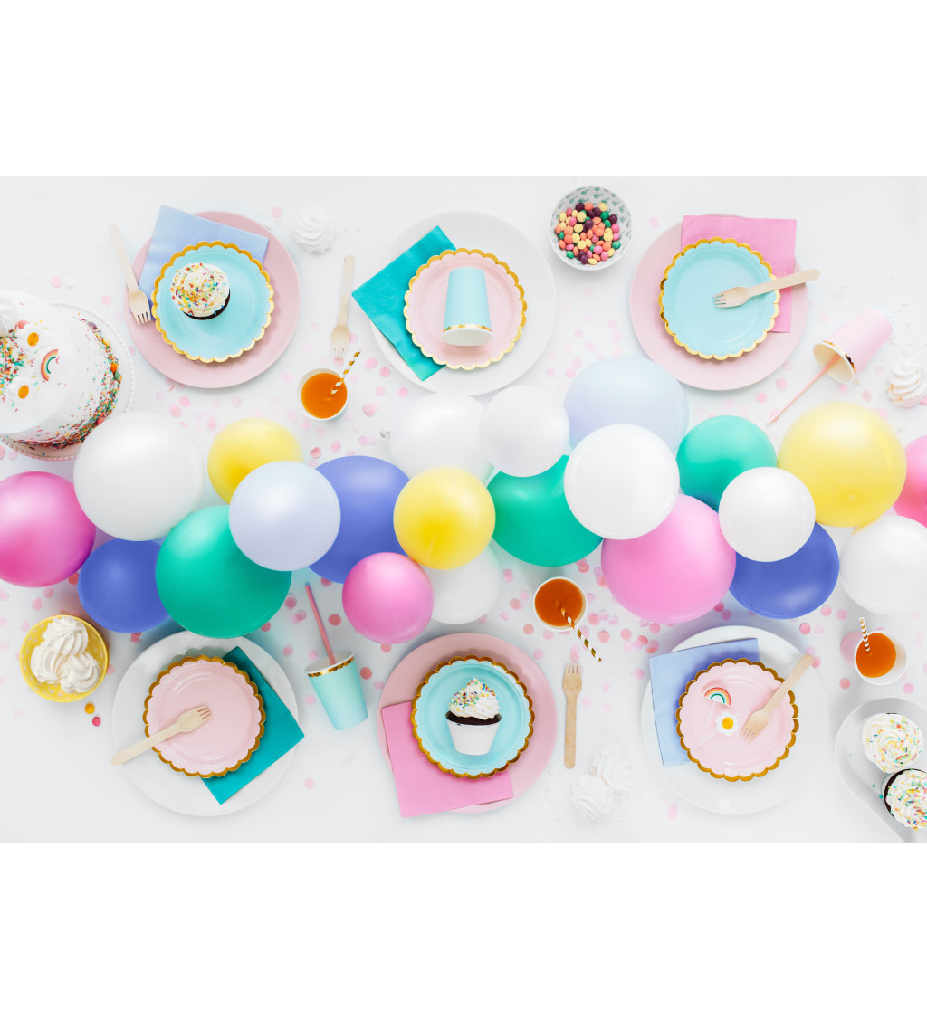 Set malé dortové svíčky - duha a kytičky