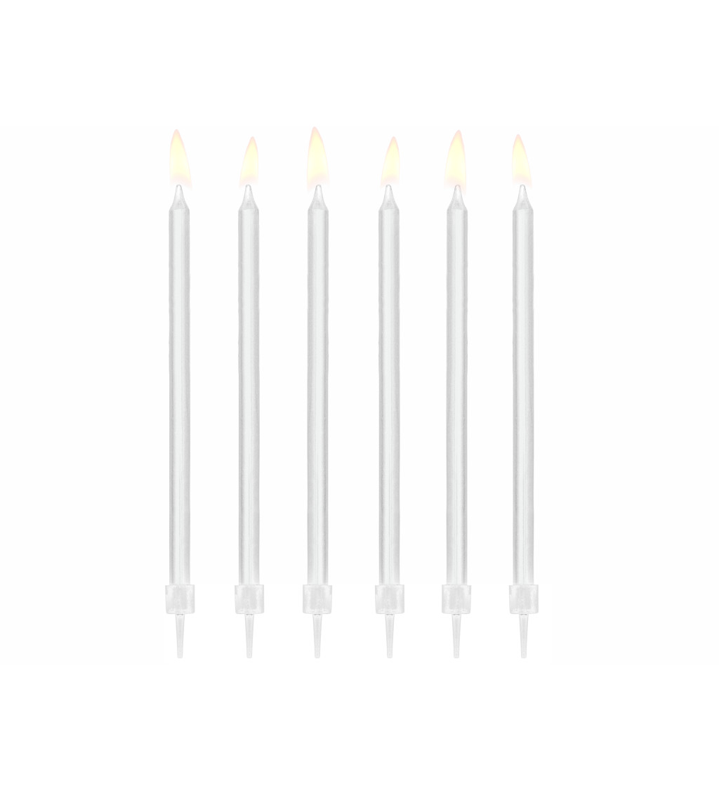 Bílé dlouhé svíčky