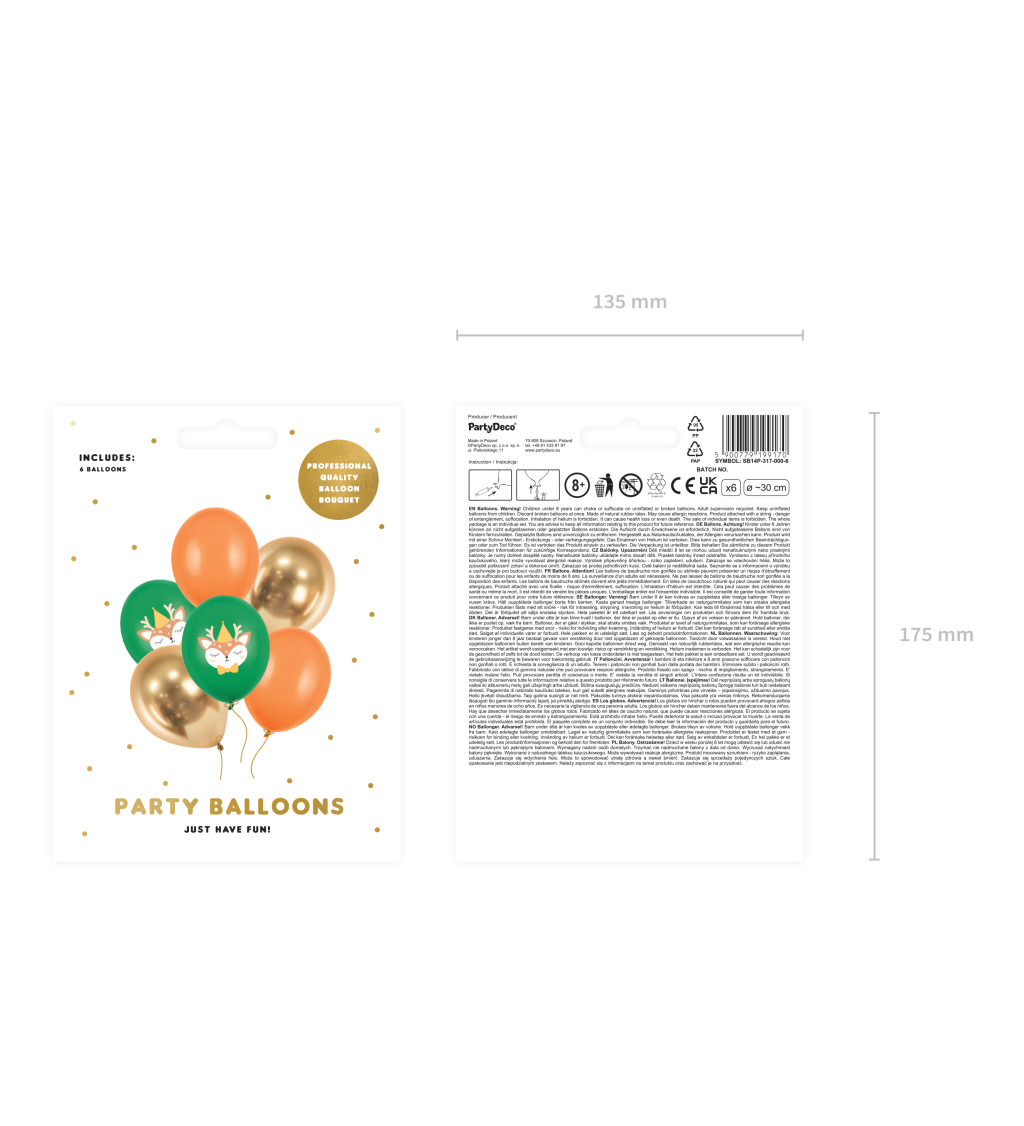 Latexová sada pastelová Sob 30 cm 6 ks