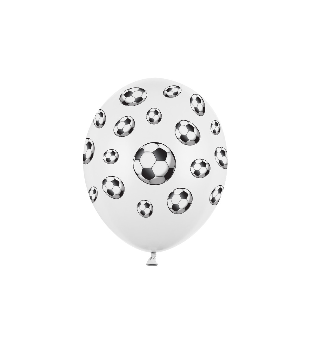 Latexové balónky 30 cm fotbal, 6 ks