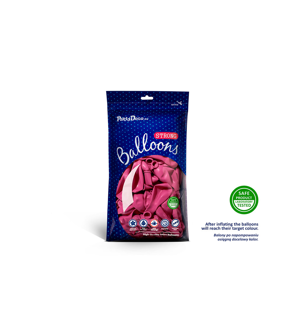 Latexové balónky strong pastelové růžové 30 cm 100 ks
