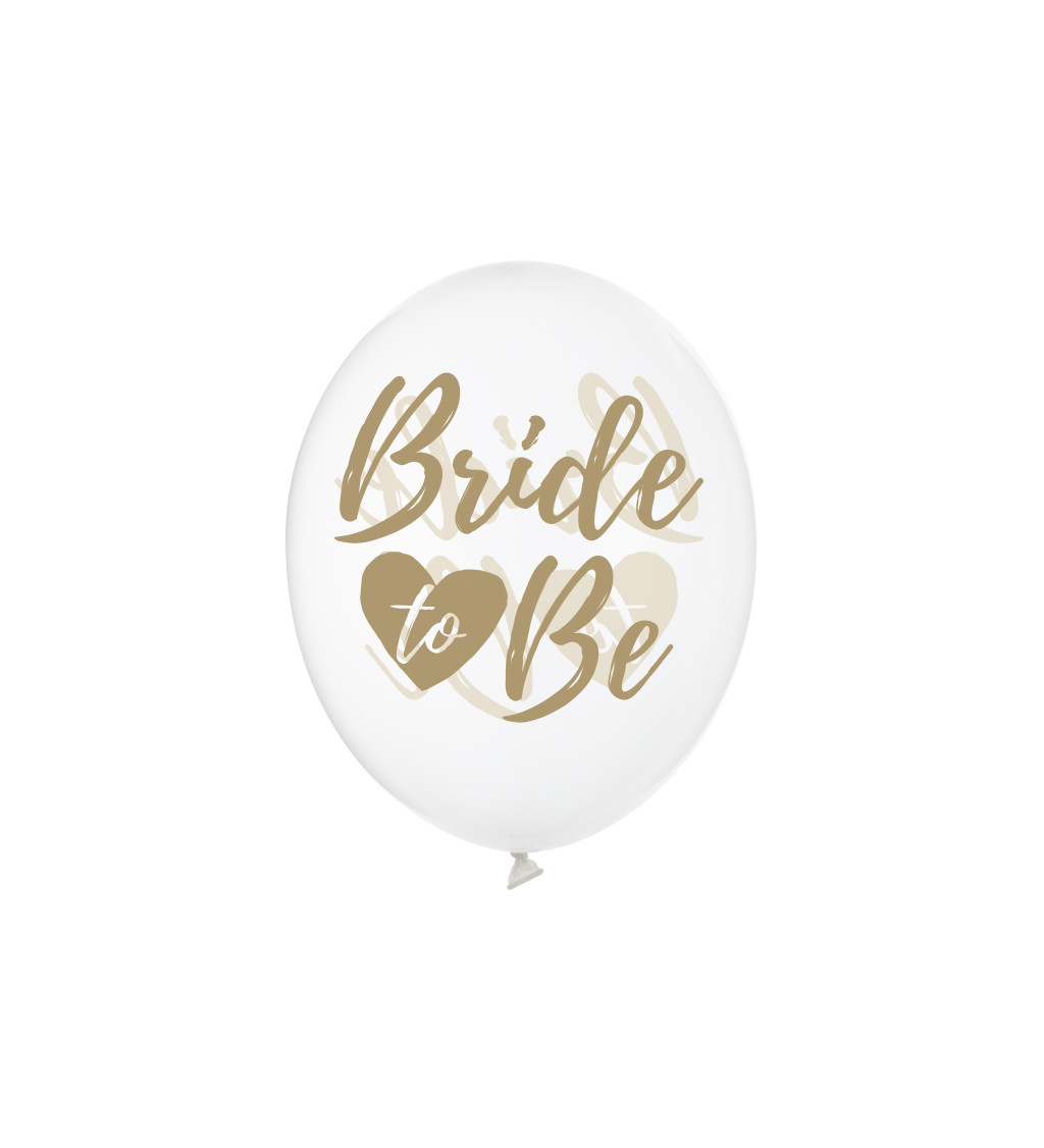 Latexové balónky 30 cm Bride to be, 50 ks