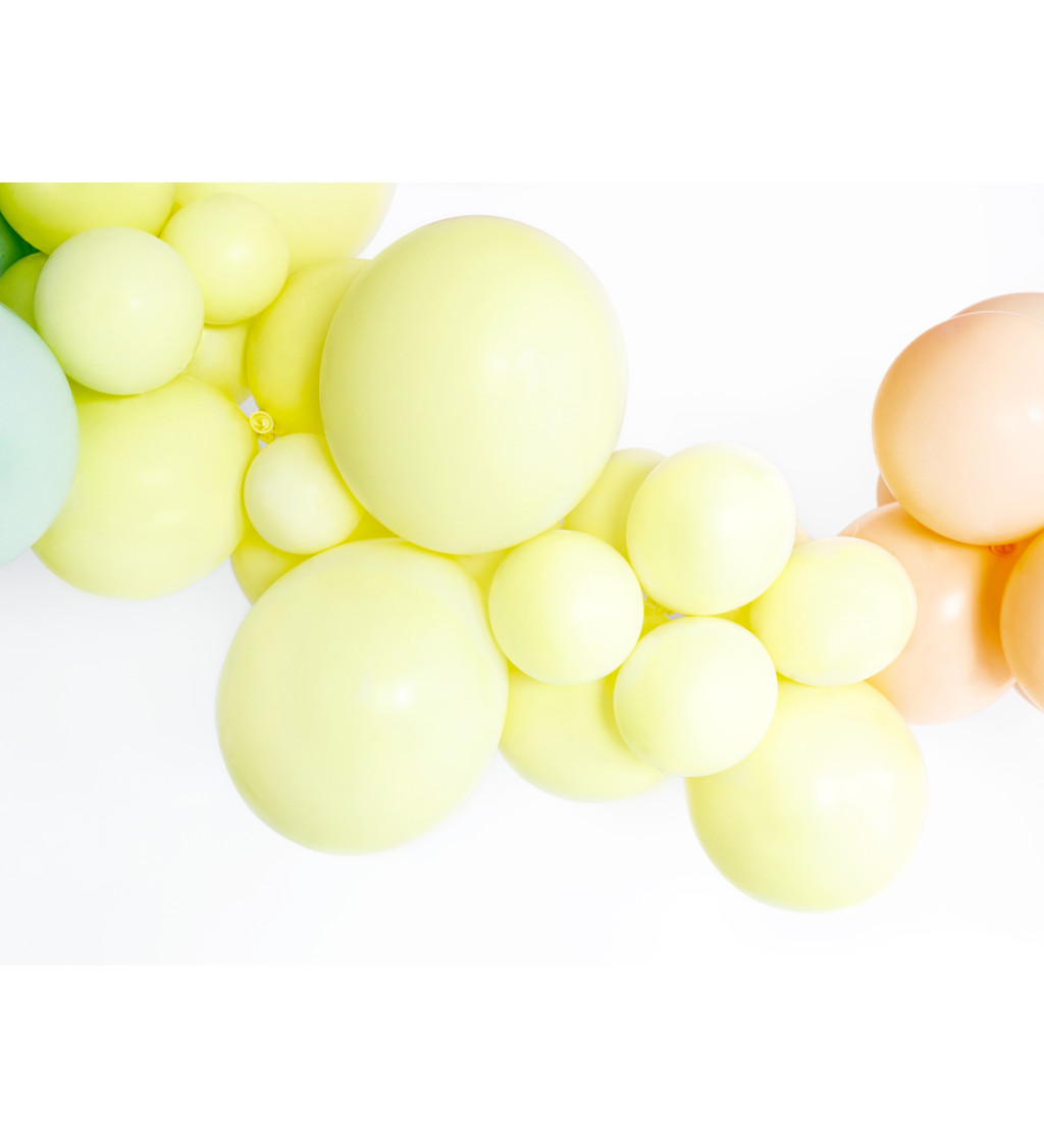 Latexové balónky 27 cm světle žluté, 10 ks