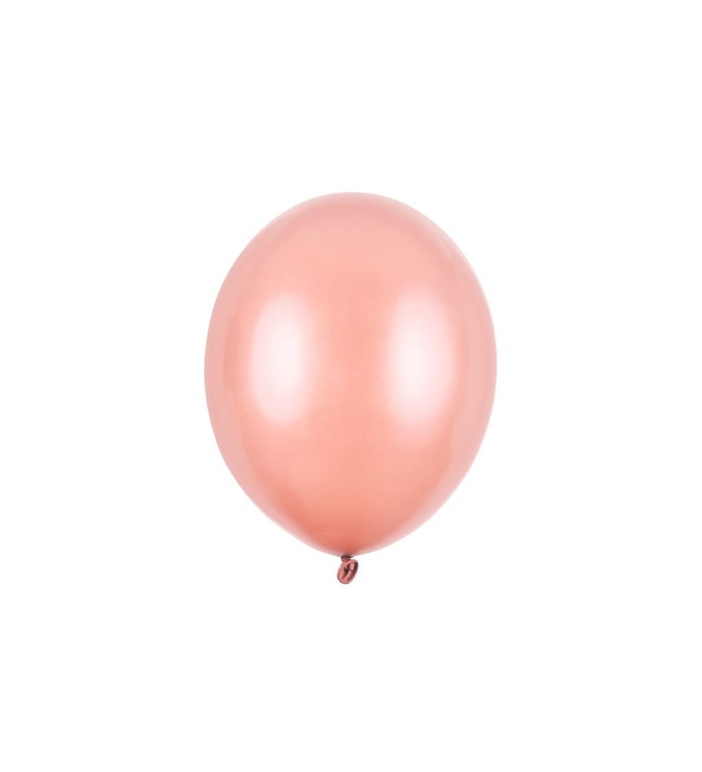 Latexové balónky 27 cm metalické, růžové, 10 ks