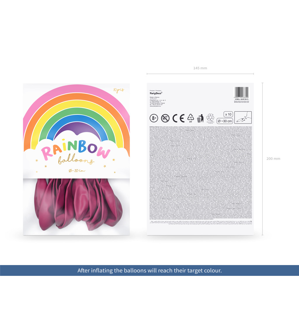 Latexové balónky pastelové růžové 30 cm 10 ks