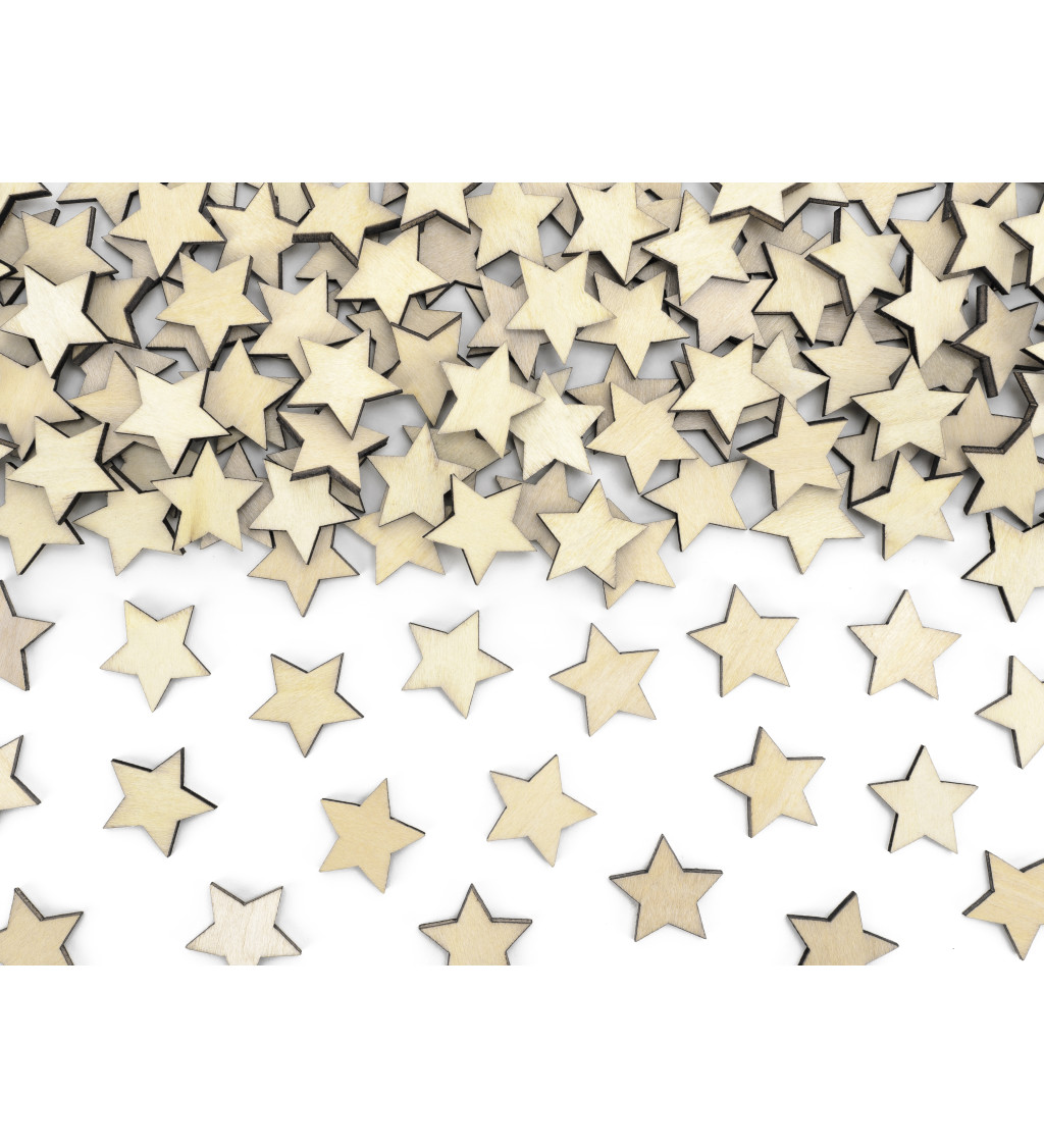Konfety dřevěné hvězdy