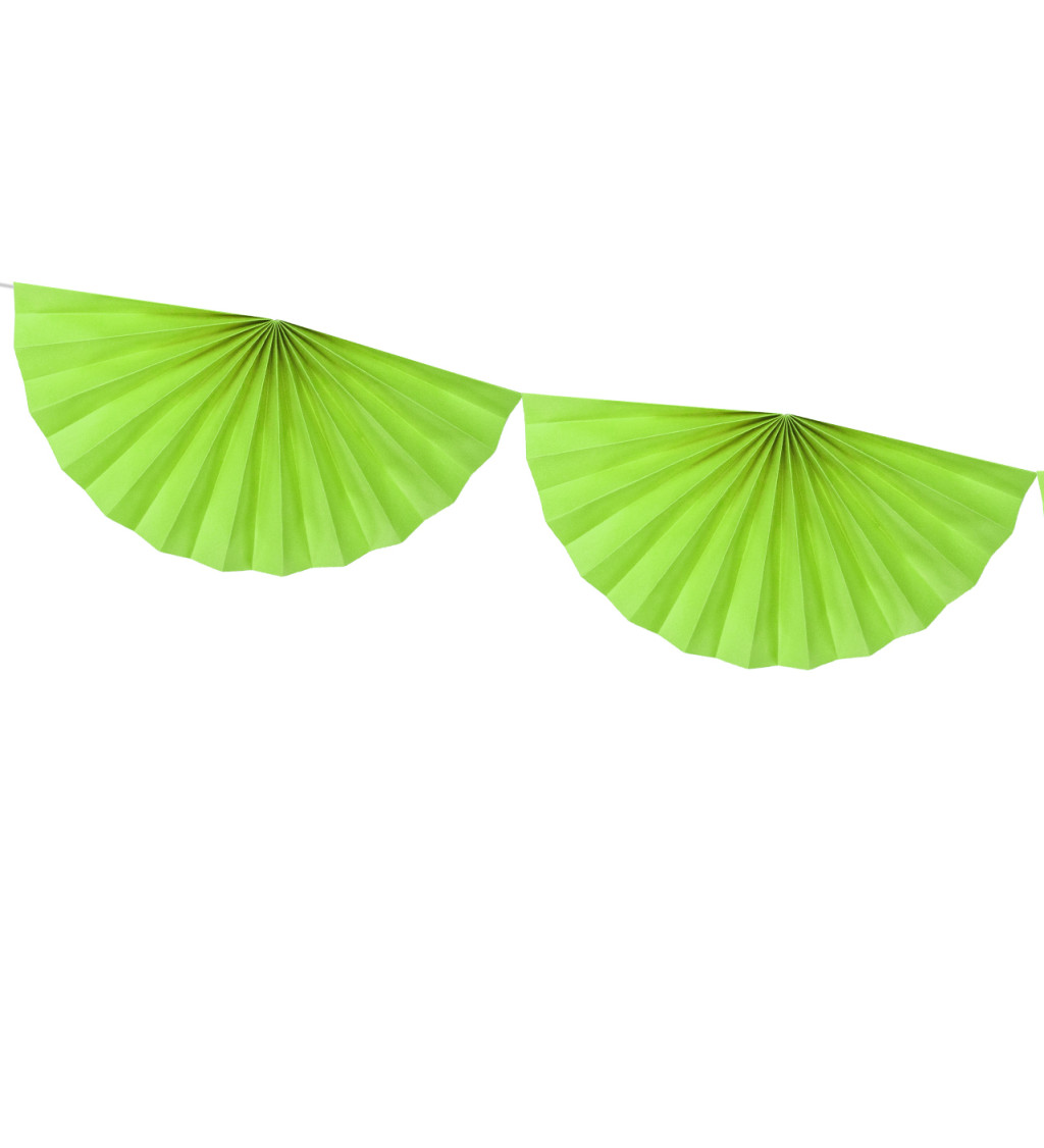 Girlanda papírová - světle zelená