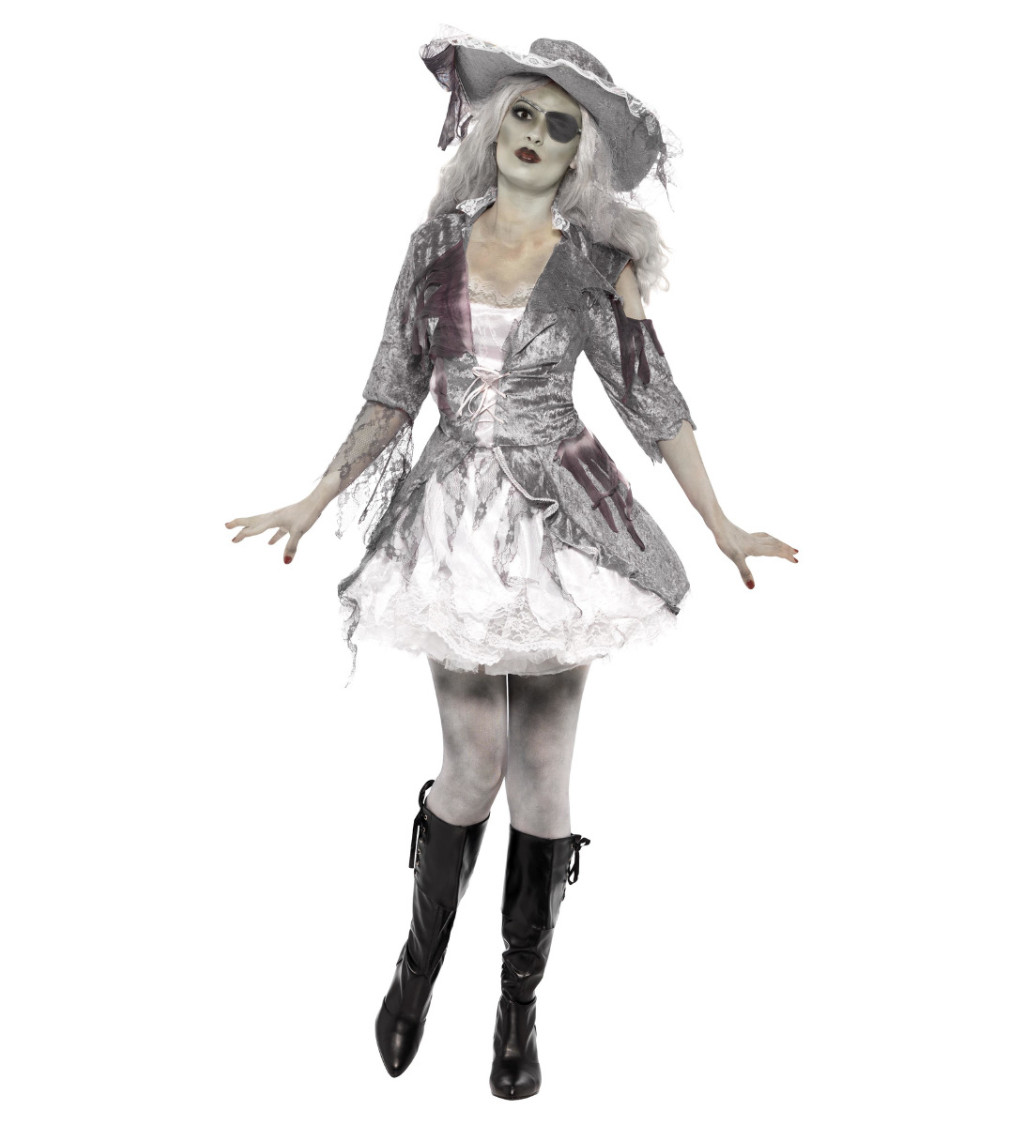 Kostým na Halloween - Zombie pirátka