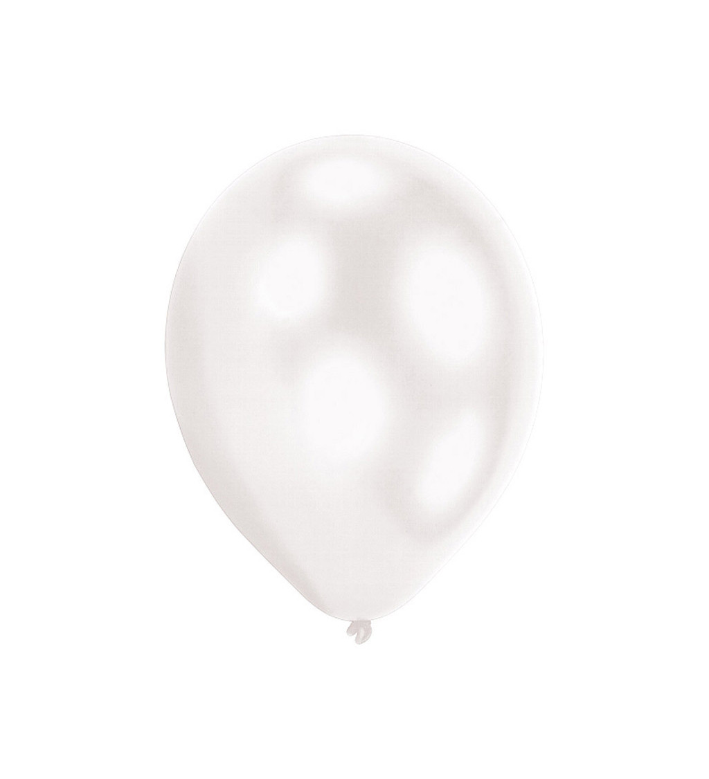 Latexové balónky 27,5 cm svítící bílé, 5 ks