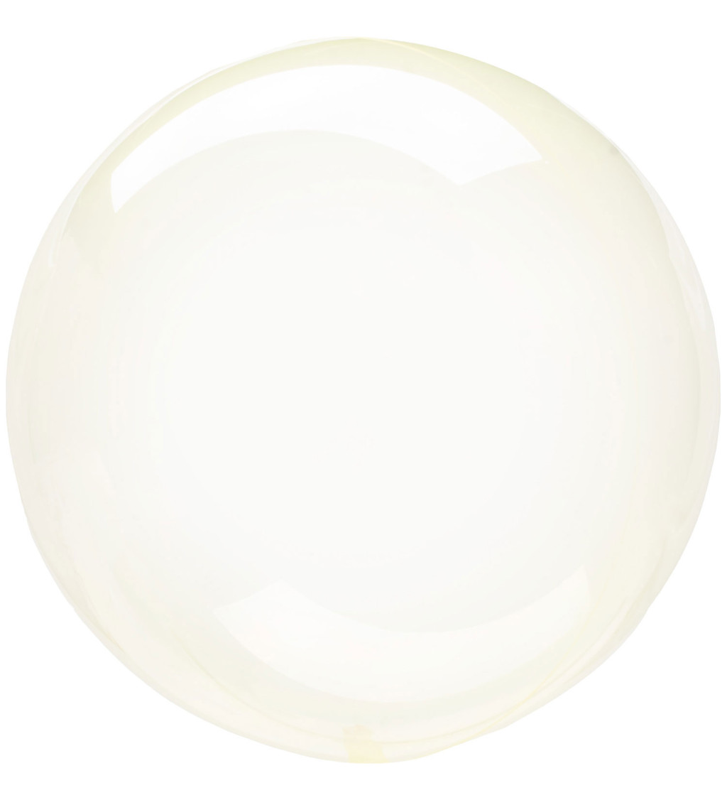 Latexový balónek průhledný žlutý 45 cm