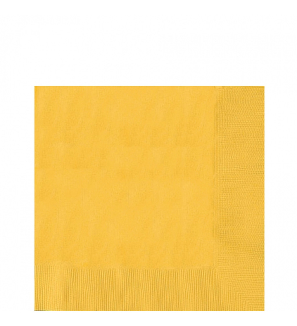 Žluté papírové ubrousky