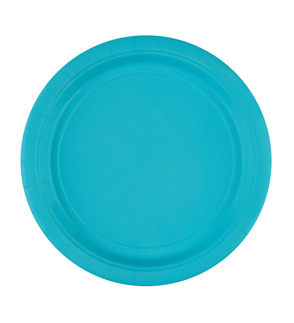 Papírový modrý talířek